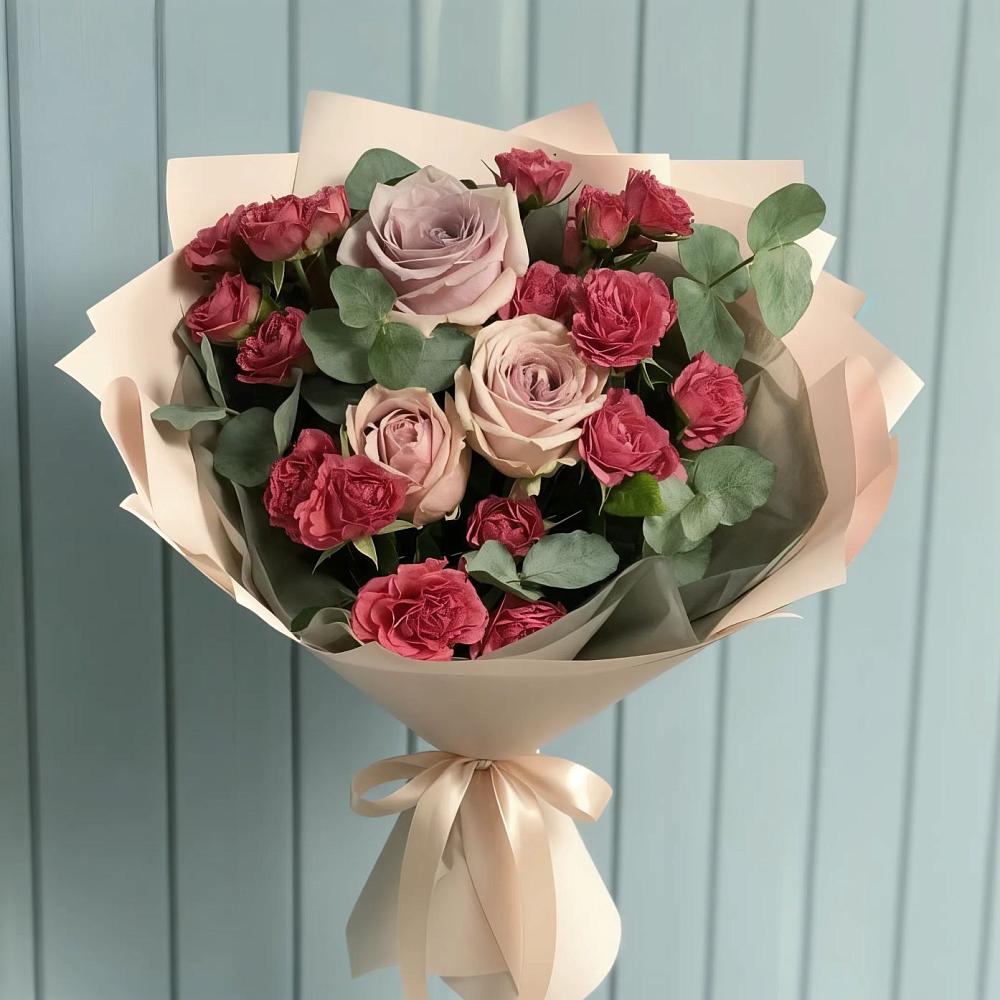 Букет цветов из: Гвоздики и Розы в Суземке