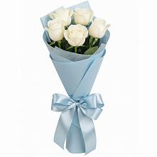 Букет 5 Белых роз Проуд в Суземке