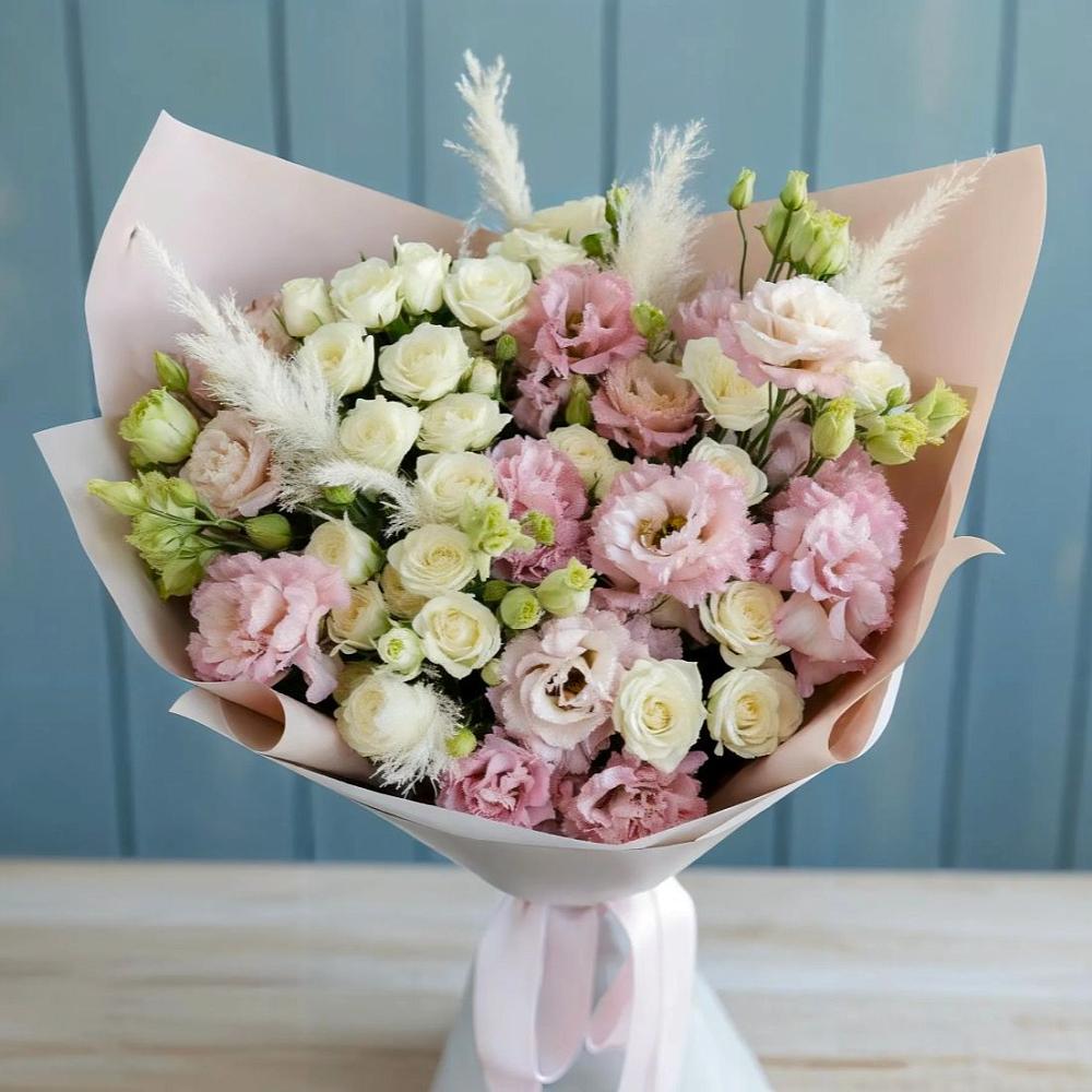 Букет цветов из: Альстромерии и Розы в Суземке