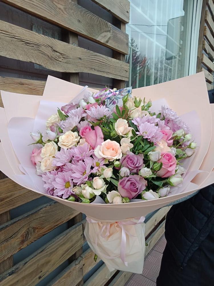 Букет цветов из: Розы и Хризантемы в Суземке