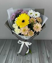 Букет цветов из:  Розы, Герберы и Хризантемы #REPLACE_PRED# Суземке