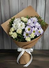 Букет цветов из:  Хризантемы и Розы в Суземке