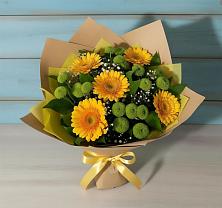 Букет цветов из:  Герберы и Хризантемы #REPLACE_PRED# Суземке