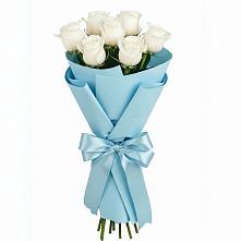 Букет 7 белых роз Проуд в Суземке