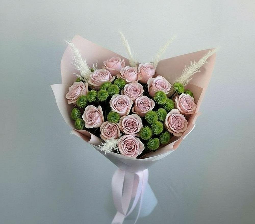 Букет цветов из: Розы и Хризантемы в Суземке