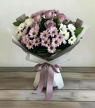 Букет цветов из:  Хризантемы и Розы в Суземке