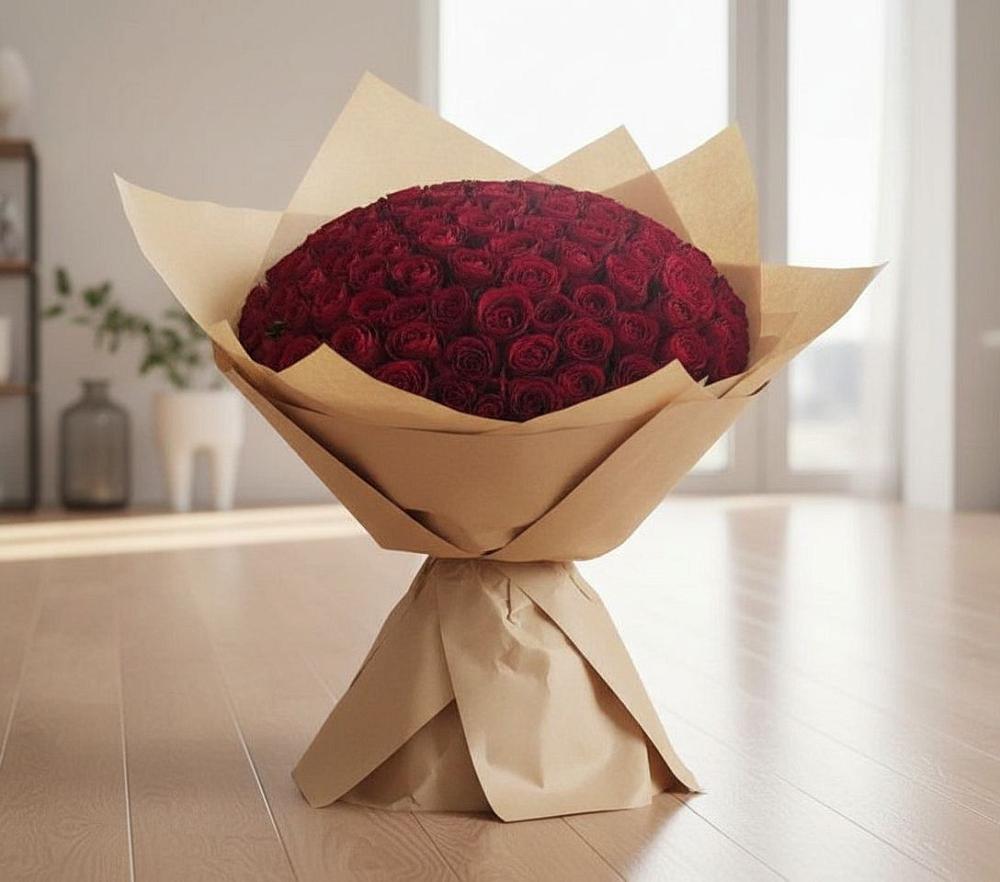 Букет 101 Красная роза в Суземке