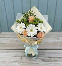 Букет цветов из:  Герберы, Розы и Хризантемы #REPLACE_PRED# Суземке