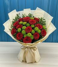 Букет цветов из:  Розы и Хризантемы в Суземке