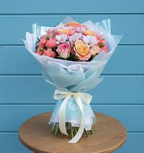 Букет цветов из:  Хризантемы и Розы #REPLACE_PRED# Суземке