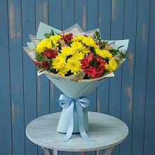 Букет цветов из:  Альстромерии и Хризантемы #REPLACE_PRED# Суземке