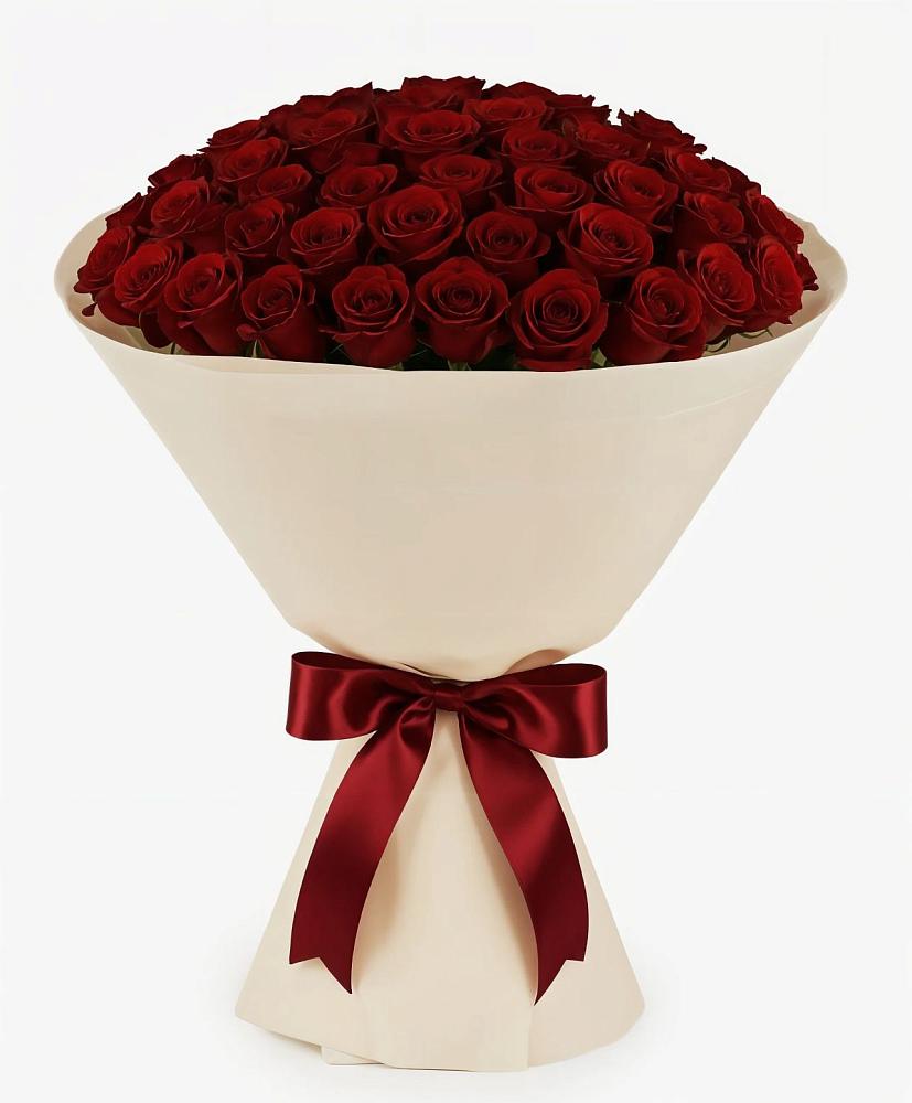 Букет 101 Бордовая роза Блэк Бакарра в Суземке